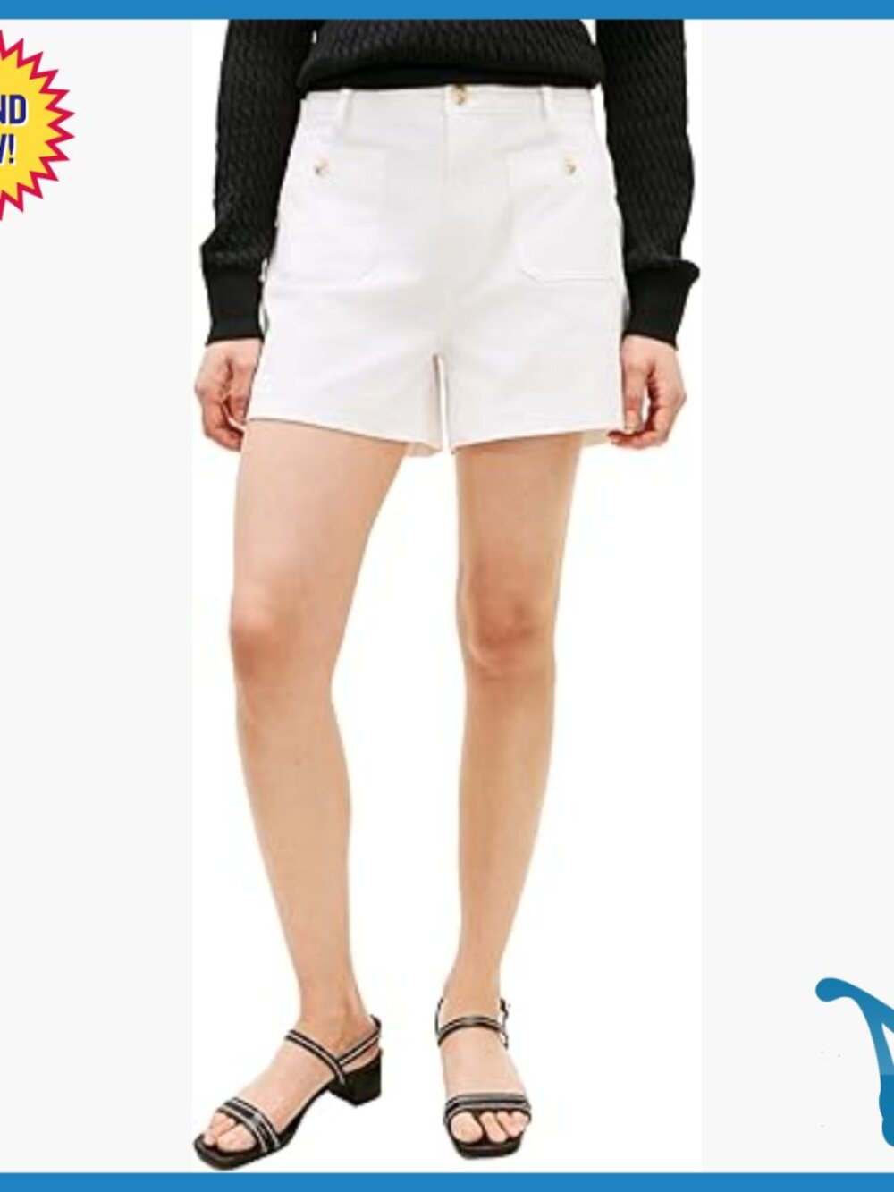 High Waisted 3.5" Chino Shorts with Stretch and Pockets